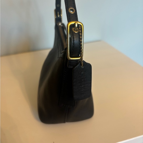 Vintage Coach Demi Black Leather Shoulder Bag 9844 Made in Costa Rica - Picture 4 of 11